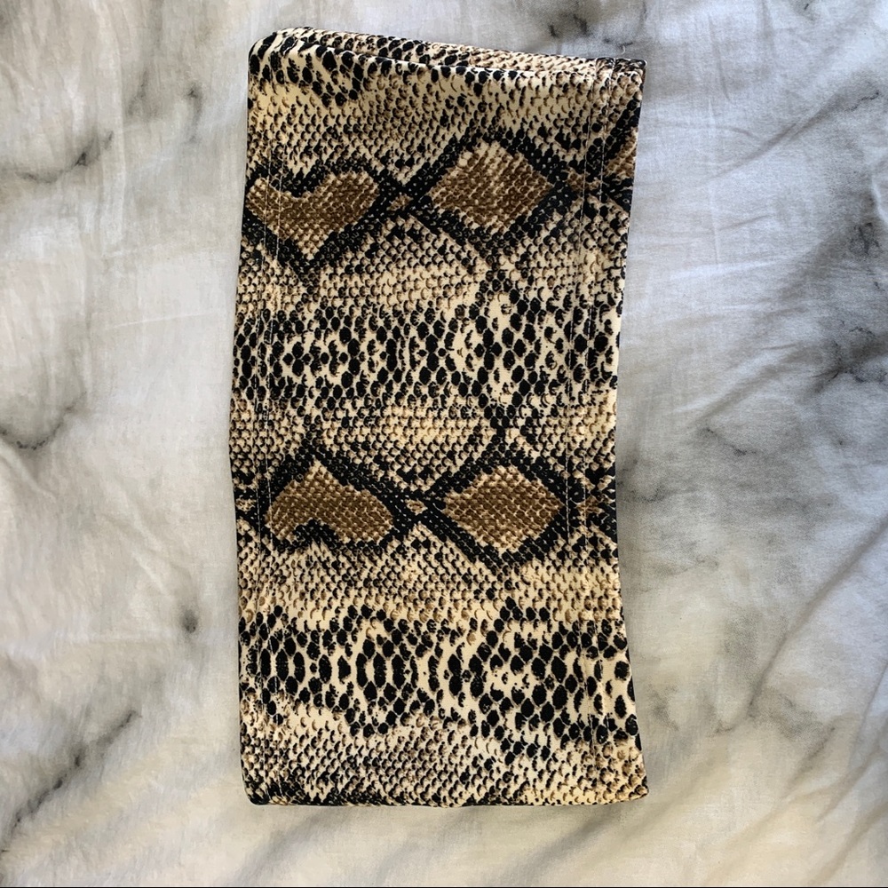 snakeskin tube top/ bandeau